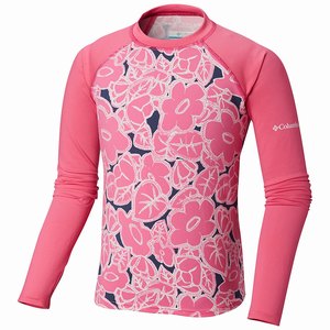 Columbia Sandy Shores™ Printed Långärmad Sunguard Skjorta Pojkar Rosa (TMLRF8416)